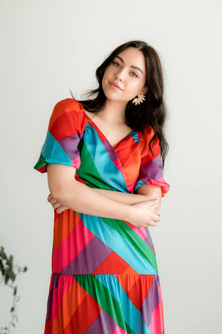 rainbow maxi dress for vacation