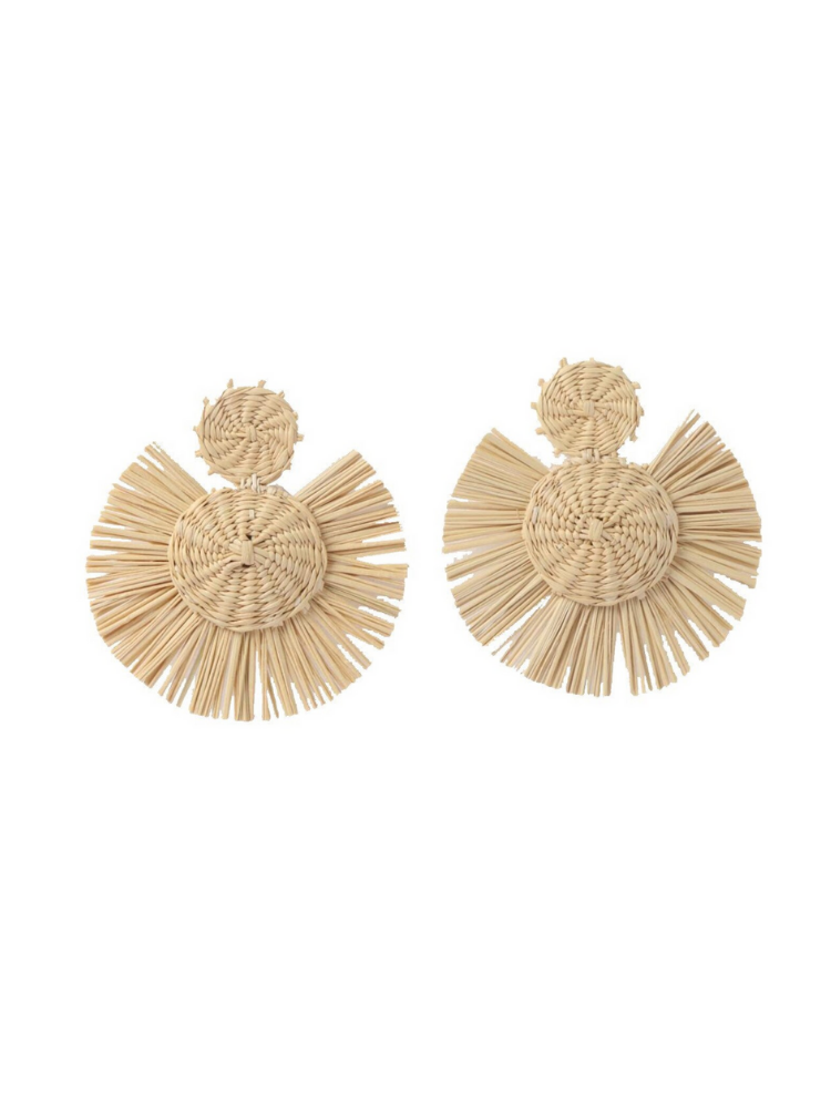 iraca palm earrings