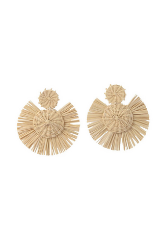 iraca palm earrings