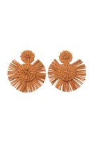 Iraca Palm Orange Earrings