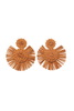 Iraca Palm Orange Earrings