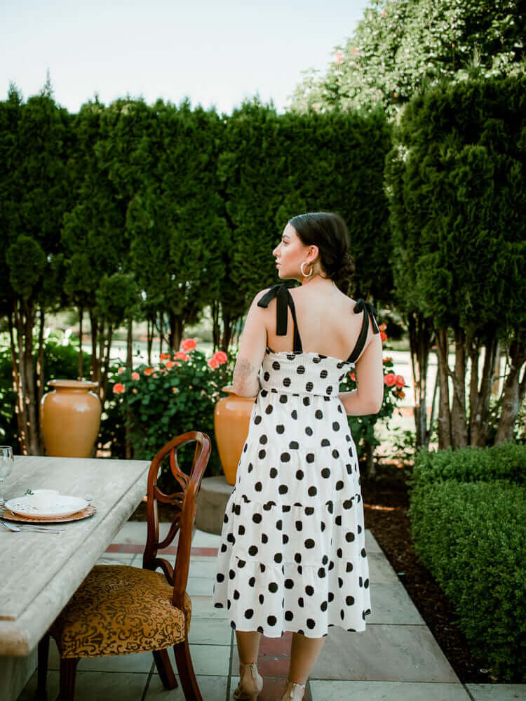 black and white polka dot bridesmaid dresses