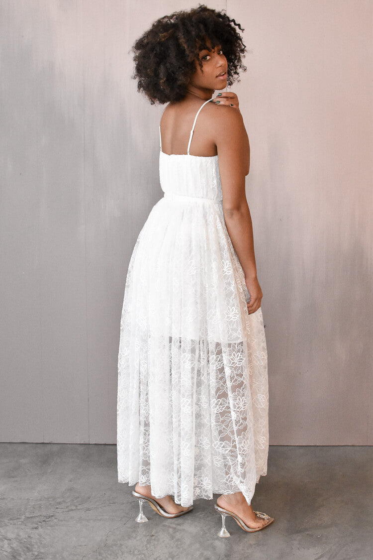 White midi dress 2024 for bridal shower