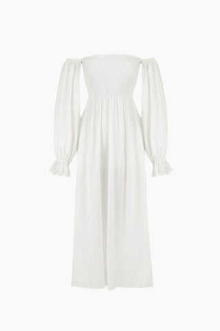 Atlanta Silk Dress - White