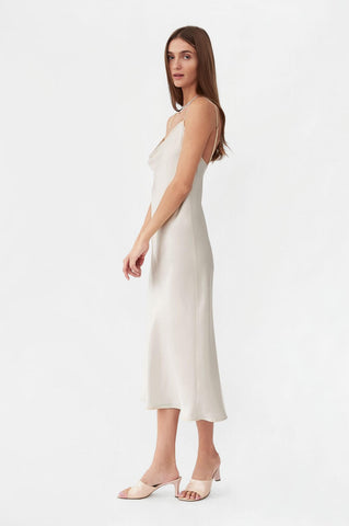 Silk 90's Style White Slip Dress