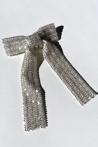 Tinsley Silver Beaded Bow