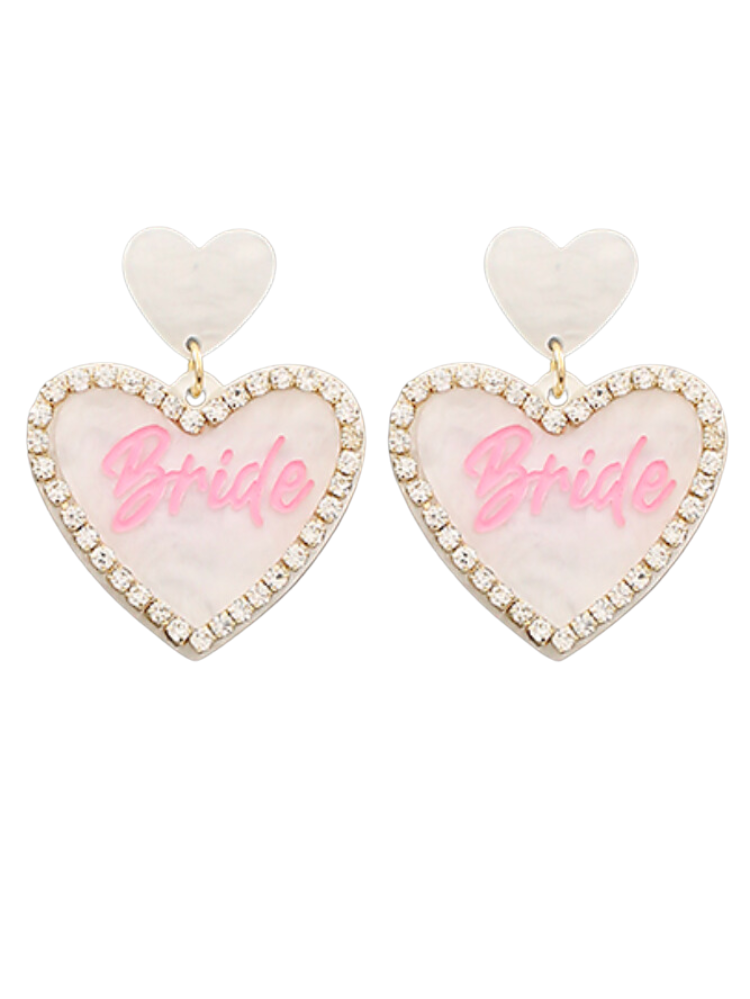 white barbie bride earrings