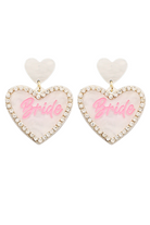 white barbie bride earrings