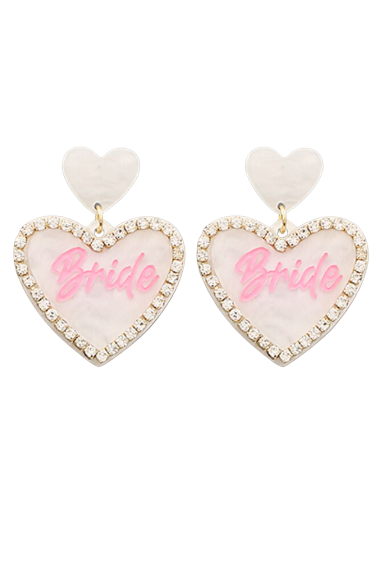 white barbie bride earrings