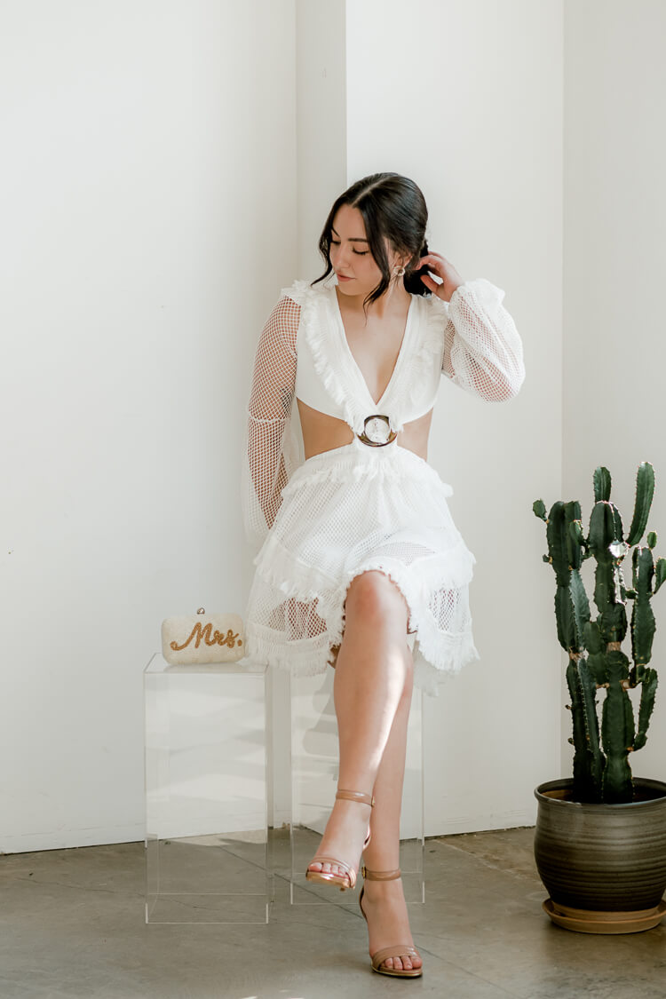 White honeymoon outlet dress