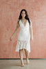 white lace midi dress for bride