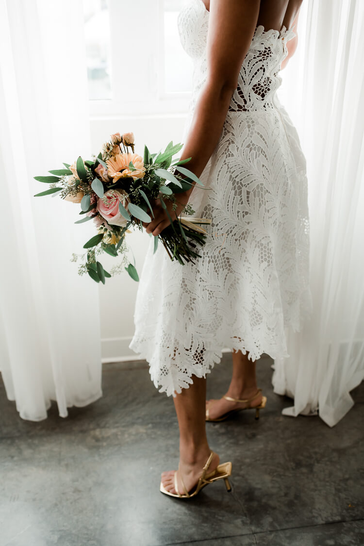 A line hotsell midi wedding dress