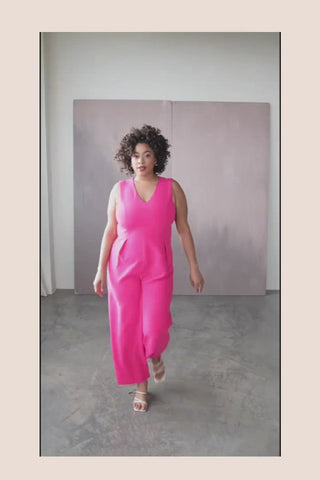 Aldridge Classic Pink Wide Legged Jumpsuit