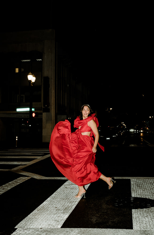Gabriella Red Cutout Maxi Dress