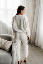 white bridal sweatsuit