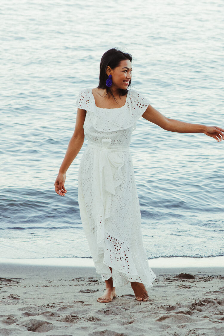 white bridal shower dress midi Elegant White Off-shoulder Midi Dress Strapless White Birthday Outfit | Engagement Party | Bridal Shower Outfit, Reception Dress