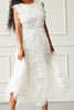 rehearsal dinner dress, 3d floral dress, white dresses for bride