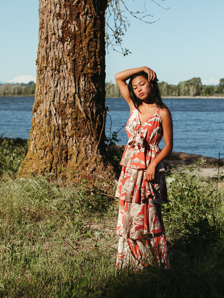 Palm leaf maxi Clearance