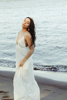 white sundress, white long sundress, white maxi dress, white beach coverup, honeymoon dresses, honeymoon dresses