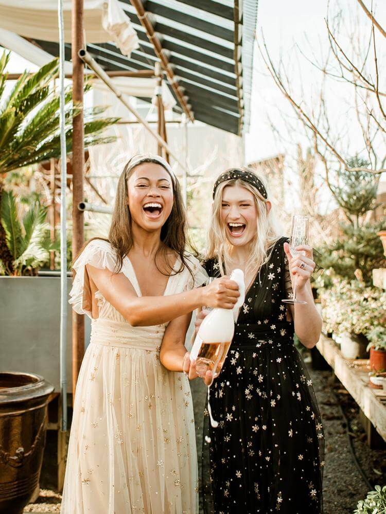 Black Sequin Star Mesh Ruffle Maxi Dress