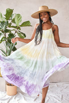 rainbow tie dye maxi dress