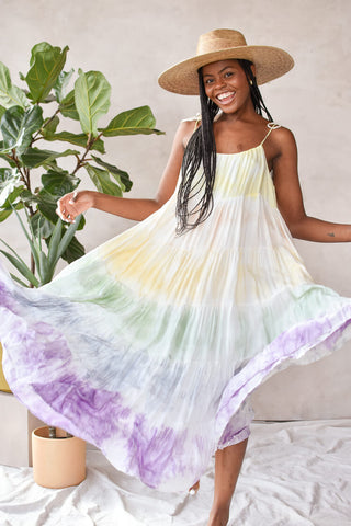 Women's tie dye maxi dress Clearance