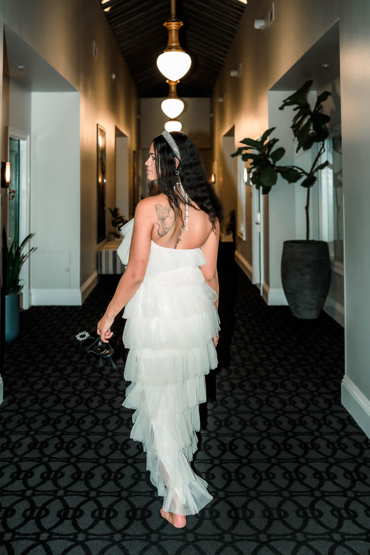 White Tulle Maxi Dress